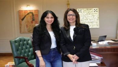 الدكتورة جيهان زكي وزيرة الثقافة تلتقي الدكتورة نسمة عبد العزيز عازفة الماريمبا لبحث تفاصيل مهرجان "بهجة وبسمة".