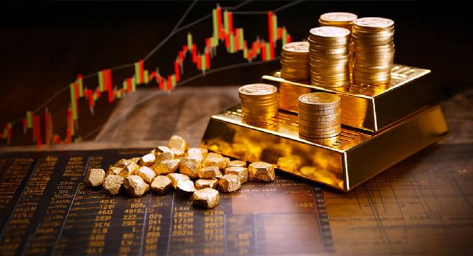 صورة توضيحية لسعر الذهب وسعر صرف الدولار