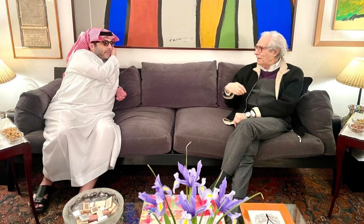 فاروق حسني يستقبل تركي آل الشيخ: "شخصية عربية مؤثرة في دعم الثقافة"