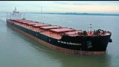 ميناء شرق بورسعيد يستقبل ثالث أكبر سفينة صب جاف.. طولها 300 متر