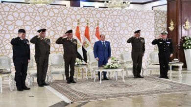 بالصور.. الرئيس السيسى يتلقى قادة القوات المسلحة ويعرب عن تقديره لما تقوم به القوات المسلحة من جهود لحماية الوطن