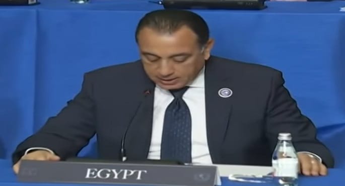 الدكتور مصطفى مدبولي رئيس مجلس الوزراء يلقي كلمة جمهورية مصر العربية في اجتماع "مجلس السلام" بالعاصمة الأمريكية واشنطن، بحضور مسؤولين دوليين.