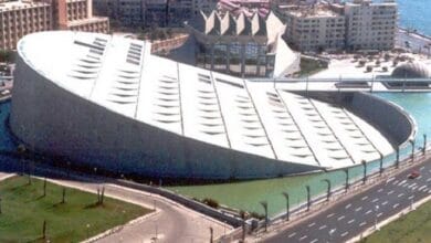 لقطة لمكتبة الإسكندرية خلال فعاليات رمضانية، توضح الأجواء الثقافية والروحانية.