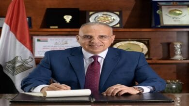 صورة لمشروع قناطر ديروط الجديدة أثناء مرحلة التنفيذ الأخيرة.