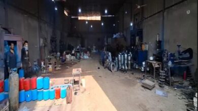 ضبط مصنع لتصنيع قطع غيار مواتير مياه مقلدة بالمرج