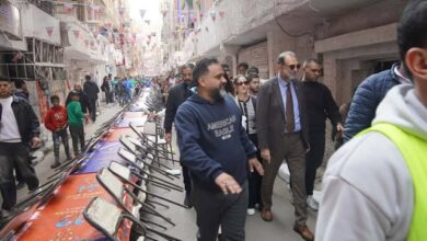 رئيس سلامة الغذاء يتابع تأمين أكبر موائد الإفطار بالمطرية