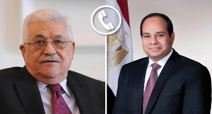 الرئيس يلتقي محمود عباس ويؤكد على وقف التصعيد الإقليمي لدعم غزة