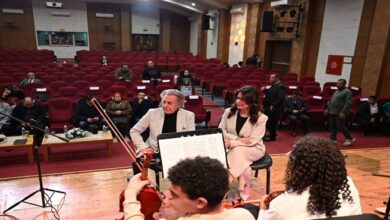 وزيرة الثقافة تشهد تدريبات "كورال وأوركسترا مصر الوطني"