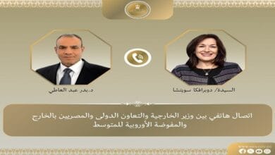 وزير الخارجية يبحث مع مفوضة الاتحاد الأوروبي للمتوسط تعزيز التعاون والتحديات الإقليمية