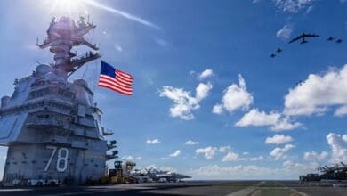 اندلاع حريق على متن حاملة الطائرات الأمريكية "يو إس إس جيرالد آر فورد"