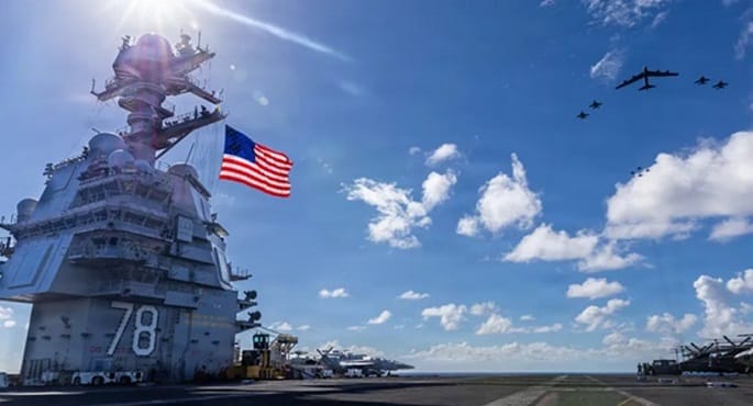 اندلاع حريق على متن حاملة الطائرات الأمريكية "يو إس إس جيرالد آر فورد"