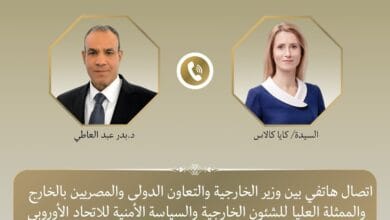 وزير الخارجية يبحث مع الممثلة العليا للاتحاد الأوروبي خفض التصعيد بالمنطقة
