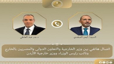 وزيرا خارجية مصر والأردن يبحثان هاتفياً تداعيات التصعيد العسكري الإقليمي