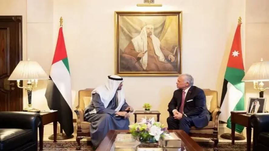 عاهل الأردن ورئيس الإمارات يدعوان لتهدئة شاملة ويؤكدان: العرب لم يبدأوا الحرب
