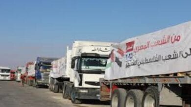 دخول قافلة مساعدات إنسانية هي 159 إلى قطاع غزة