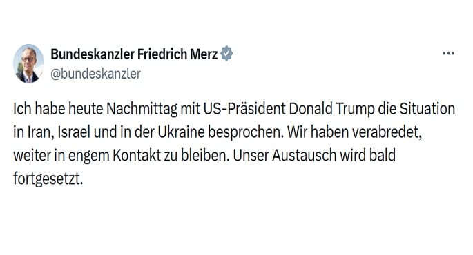المستشار الألماني يبحث هاتفياً مع الرئيس الأمريكي الأوضاع في إيران وأوكرانيا