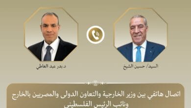 وزير الخارجية يبحث مع نائب الرئيس الفلسطيني تطورات الأوضاع في الضفة الغربية وقطاع غزة