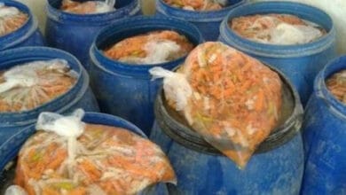 مصادرة 4 أطنان مخلل فاسدة وغير صالحة للاستهلاك بمركز بسيون