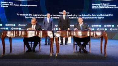 توقيع اتفاقية مصرية قبرصية لتسريع ربط حقل "أفروديت" بمحطات الإسالة المصرية