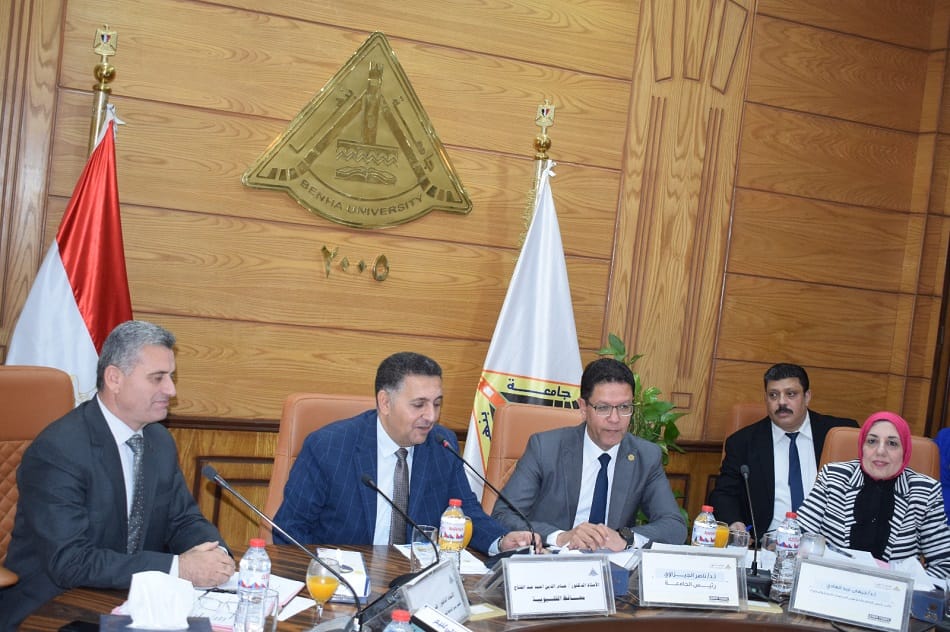 محافظ القليوبية ورئيس جامعة بنها يبحثان سبل تعزيز التعاون المشترك