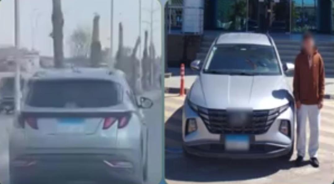 الأجهزة الأمنية تضبط طفلاً يقود سيارة وتعرض المارة للخطر بالجيزة