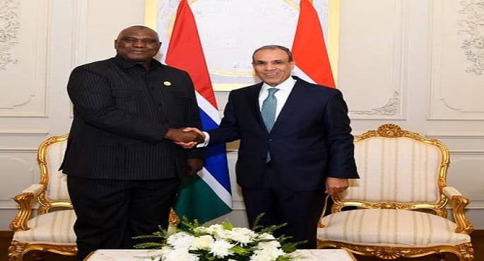 وزير الخارجية يبحث مع نظيره الجامبي تعزيز التعاون المشترك