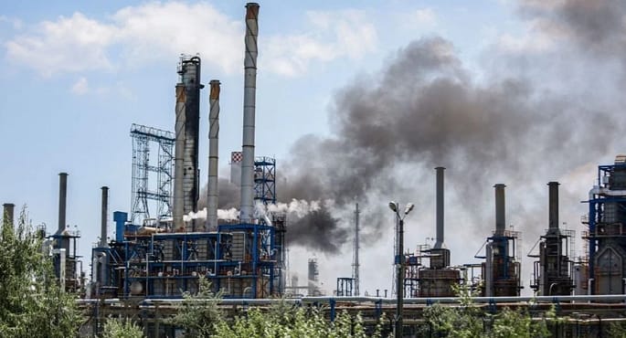 اندلاع حرائق في مصفاة ميناء الأحمدي بالكويت إثر استهدافها بمسيرات