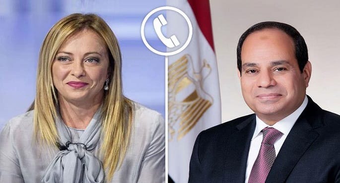 الرئيس السيسي ورئيسة وزراء إيطاليا يبحثان هاتفياً مستجدات الشرق الأوسط وجهود وقف التصعيد