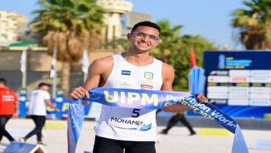 معتز وائل يتوج بذهبية كأس العالم للخماسي الحديث بالقاهرة