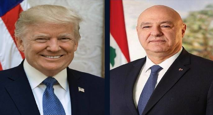الرئيس اللبناني يشكر ترامب على جهوده لوقف إطلاق النار