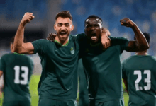 ملعب كرة قدم خلال مباراة بين الاتحاد السكندري وحرس الحدود