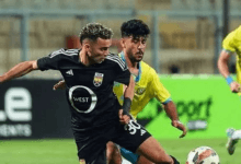 لقطة من مباراة كرة قدم بين الإسماعيلي والجونة