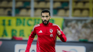 لاعبو النادي الأهلي في تدريب جماعي