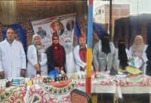 قافلة بيطرية تخدم 1793 طائراً وماشية في سمنود بالغربية
