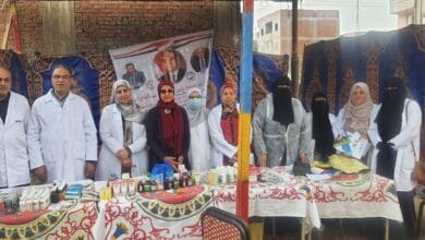 قافلة بيطرية تخدم 1793 طائراً وماشية في سمنود بالغربية