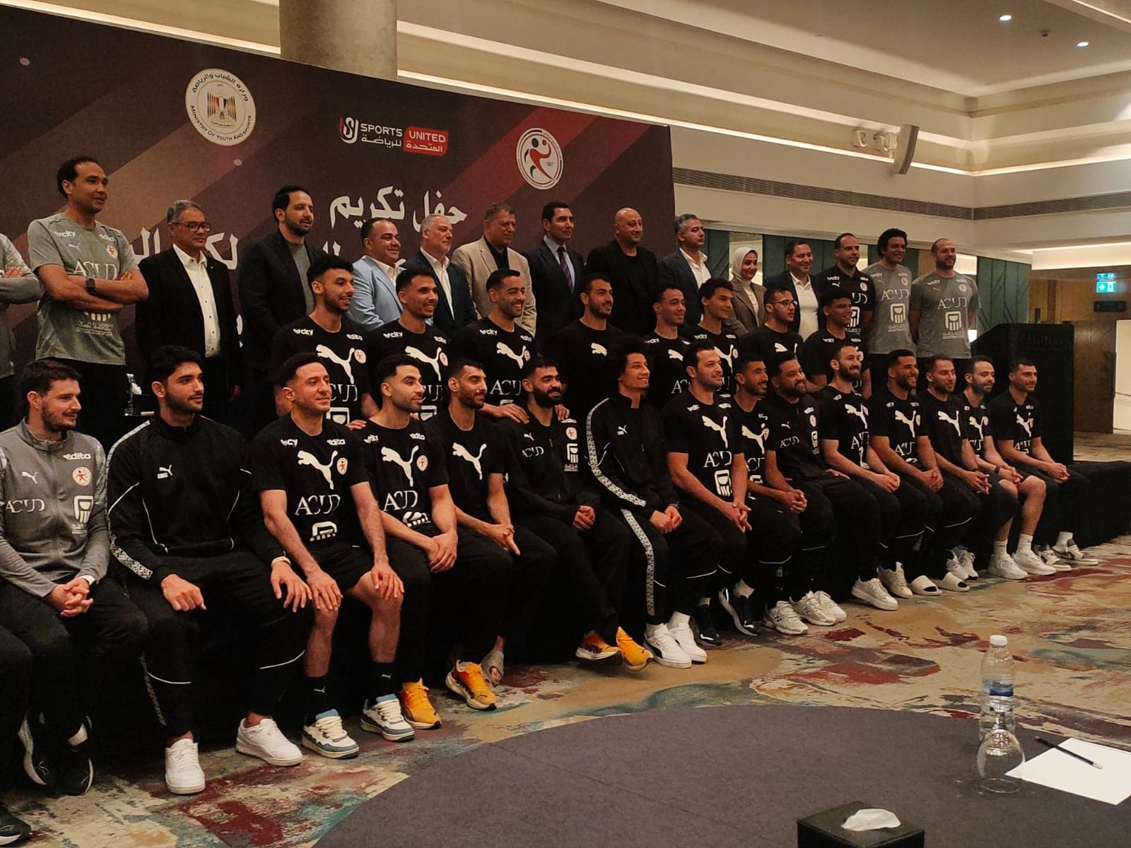 وزير الشباب والرياضة يشهد تكريم أبطال منتخب اليد لحصولهم على لقب بطولة أفريقيا