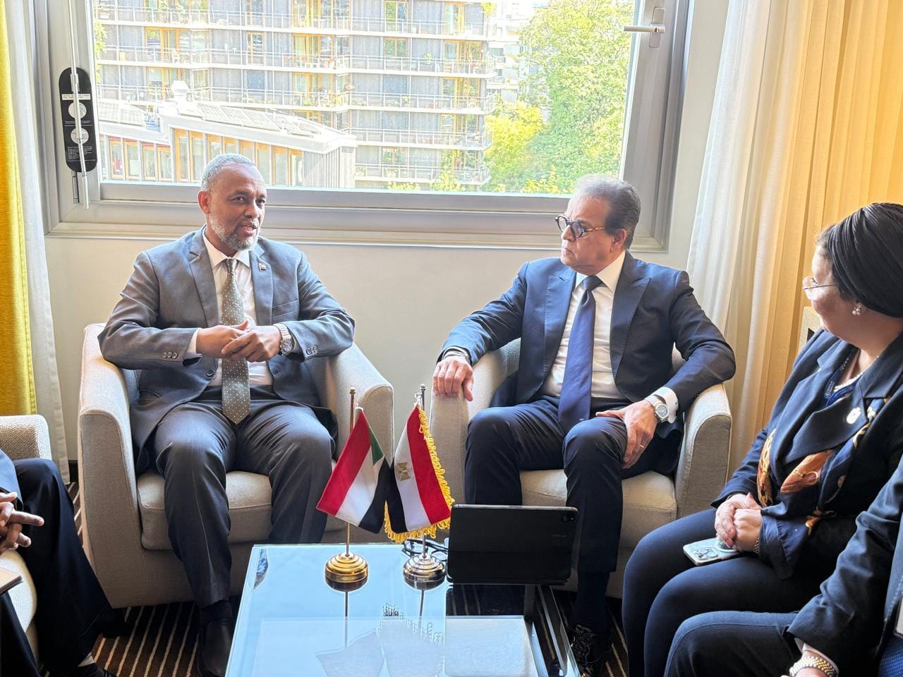 وزير الصحة يبحث سبل تعزيز التعاون مع وزراء الصحة بروسيا والسودان وموريتانيا