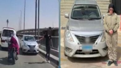 ضبط قائدة سيارة بالسير عكس الاتجاه بالجيزة