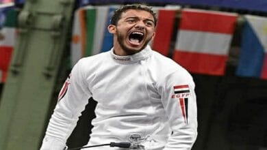 لاعب سلاح سيف المبارزة محمد السيد يحصد ذهبية كأس العالم بسويسرا