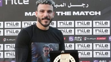 شكري نجيب أفضل لاعب في مباراة المقاولون العرب وكهرباء الإسماعيلية
