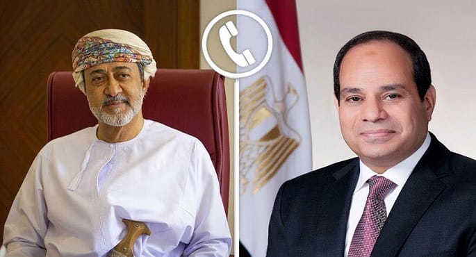 الرئيس السيسي يتلقى تهنئة من سلطان عمان بمناسبة عيد الأضحى