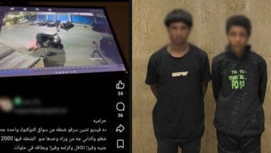 ضبط لصين سرقا حقيبة سائق توك توك بحلوان