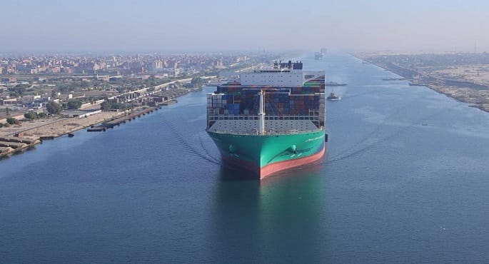 قناة السويس تستقبل سفينة الحاويات العملاقة CMA CGM VENDOME لأول مرة