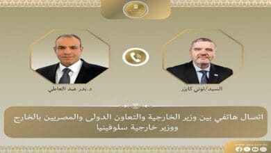 وزير الخارجية يبحث هاتفياً مع نظيره السلوفيني سبل تعزيز العلاقات الثنائية
