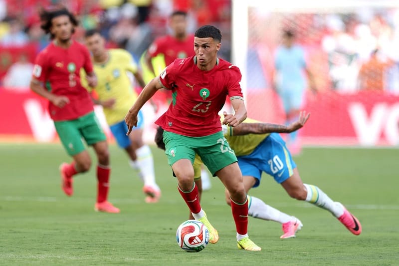 المغرب يتقدم على البرازيل بهدف إسماعيل صيباري في كأس العالم 2026