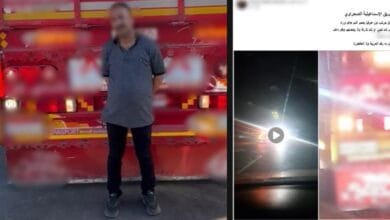 ضبط سائق ببورسعيد لتثبيت كشاف عالي الإضاءة خلف سيارته
