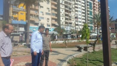 نائب محافظ الدقهلية يتفقد أعمال تطوير الحدائق وإصلاح خط مياه بالمنصورة