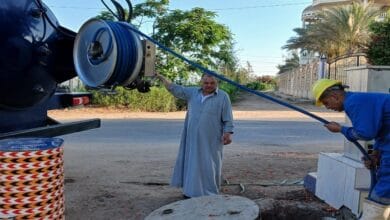 معالجة طفح الصرف الصحي في قريتي كفر الدوار والترزي بالغربية